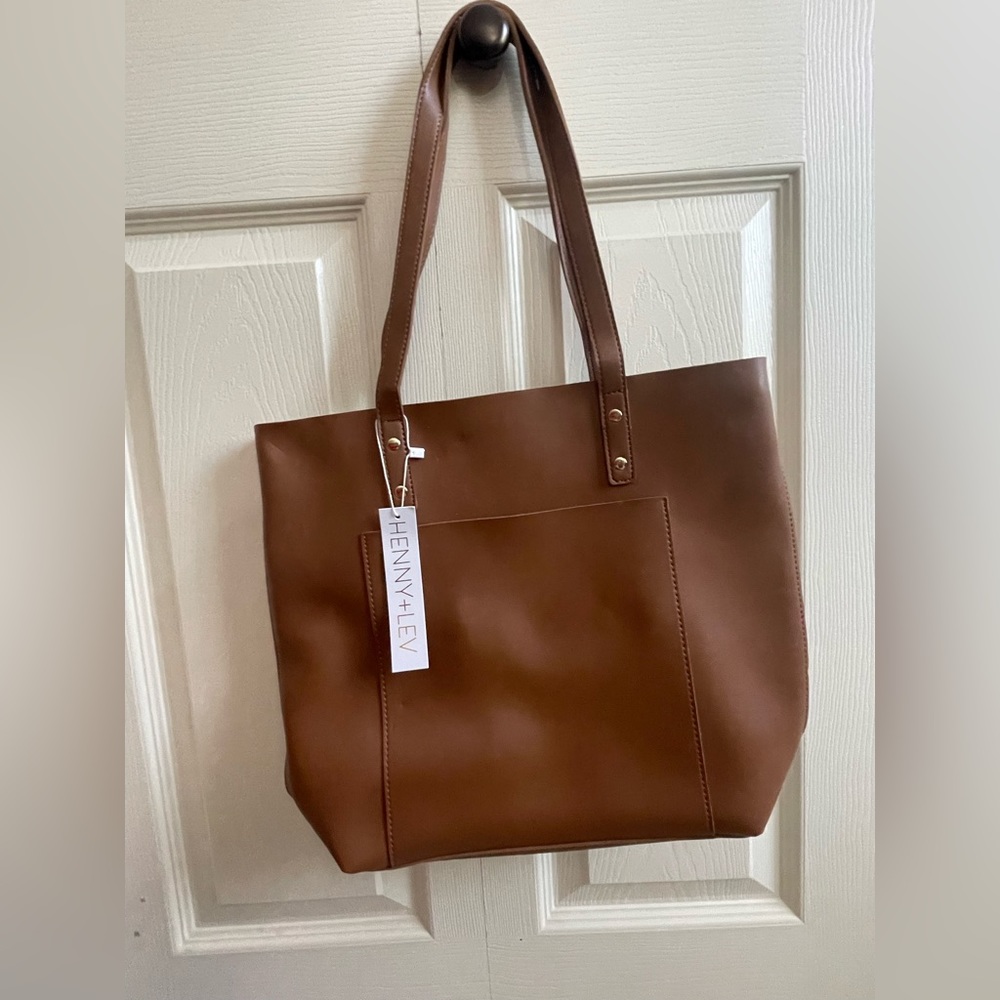 Henry + Lev Vegan Leather Brown Bag